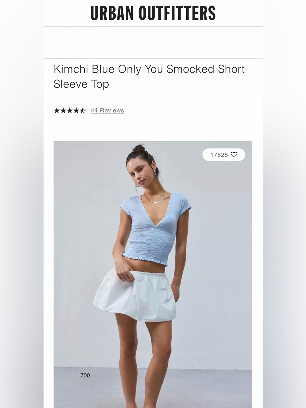 Kimchi Blue Only You Smocked Short Sleeve Top